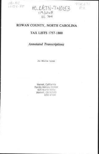 rowan county tax data